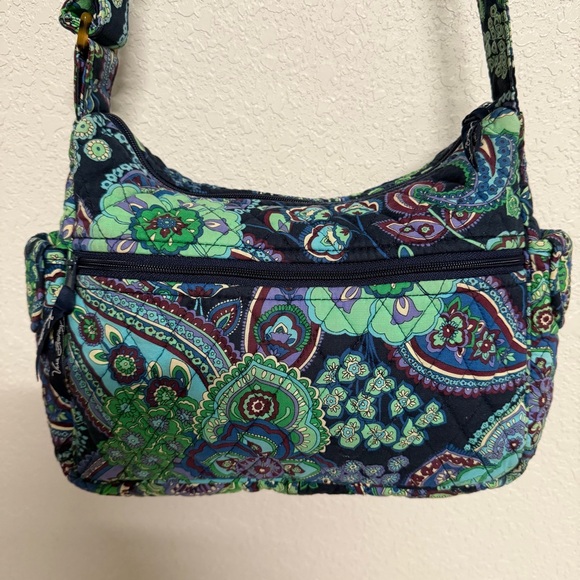 Vera Bradley Blue Rhapsody Quilted Crossbody Shoulder Bag Paisley Floral - Picture 4 of 12